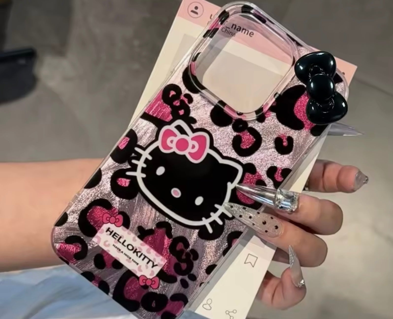 Y2k Hello Kitty Pink Leopard Print IPhone Case