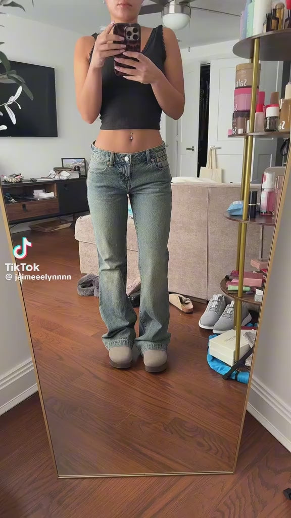 Pacsun Jade Low Rise Bootcut Jeans - Medium Indico